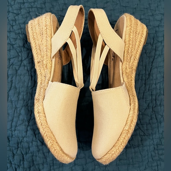 Lifestride Katrina 2 Cream Espradrille Slip on wedge NIB - Picture 8 of 11